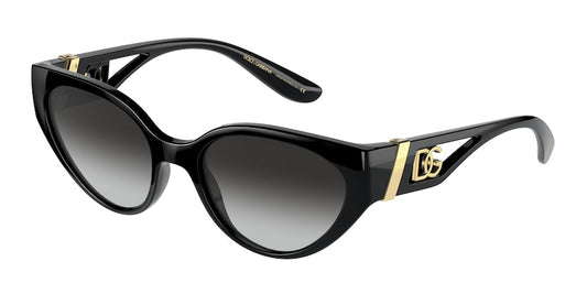 DOLCE & GABBANA DG6146 Cat Eye Sunglasses  501/8G-BLACK 54-19-135 - Color Map black
