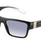 DOLCE & GABBANA DG6149 Rectangle Sunglasses  501/79-BLACK 56-18-145 - Color Map black