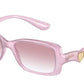 DOLCE & GABBANA DG6152 Rectangle Sunglasses  330084-PEARL PINK PASTEL 54-17-140 - Color Map pink