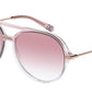 DOLCE & GABBANA DG6159 Pilot Sunglasses  330377-PINK PASTEL GRADIENT CRYSTAL 58-14-140 - Color Map pink