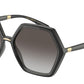 DOLCE & GABBANA DG6167 Irregular Sunglasses  32468G-BLACK/TRANSPARENT BLACK 57-16-145 - Color Map black