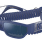 DOLCE & GABBANA DG6172 Rectangle Sunglasses  333925-BLUE RUBBER 62-18-145 - Color Map blue
