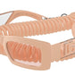DOLCE & GABBANA DG6173 Rectangle Sunglasses  324573-NUDE RUBBER 54-19-145 - Color Map light brown