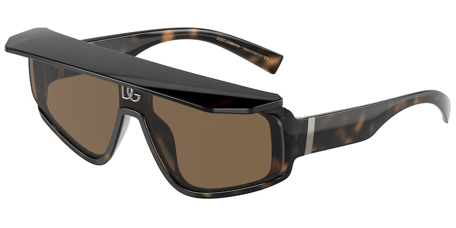 DOLCE & GABBANA DG6177 Rectangle Sunglasses  502/73-HAVANA 46-146-145 - Color Map havana