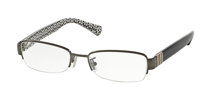 Coach CECILY HC5027B Rectangle Eyeglasses  9081-DARK SILVER 52-17-135 - Color Map silver