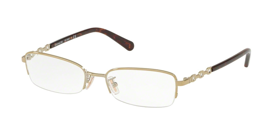 Coach HC5097 Rectangle Eyeglasses  9005-LIGHT GOLD 52-18-140 - Color Map gold