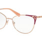 Coach HC5102 Cat Eye Eyeglasses  9331-ROSE GOLD / BURGUNDY 54-16-140 - Color Map pink