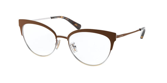 Coach HC5108 Cat Eye Eyeglasses  9339-BROWN SILVER GOLD GRADIENT 54-17-140 - Color Map brown