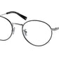 Coach C2101 HC5120 Round Eyeglasses  9373-SHINY SILVER / BLACK 51-19-145 - Color Map silver