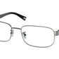 Coach C2107 HC5123 Rectangle Eyeglasses  9376-ANTIQUE SILVER 57-18-145 - Color Map silver