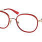 Coach HC5129 Round Eyeglasses  5544-TRANSPARENT GLITTER RED 51-20-140 - Color Map red