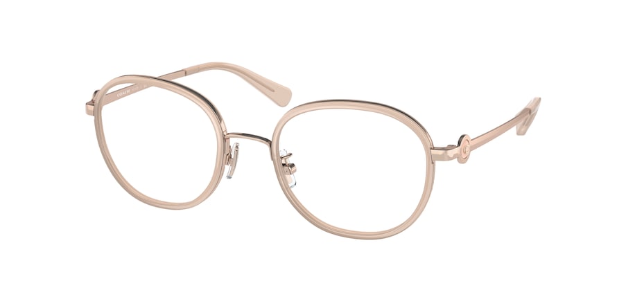 Coach HC5129 Round Eyeglasses  5646-MILKY PINK 51-20-140 - Color Map pink