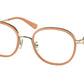 Coach HC5129 Round Eyeglasses  5647-MILKY AMBER 51-20-140 - Color Map honey