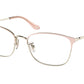 Coach HC5135 Rectangle Eyeglasses  9350-SATIN PINK / LIGHT GOLD 55-17-140 - Color Map multi