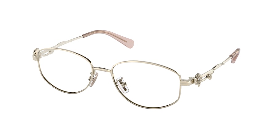 Coach HC5145B Oval Eyeglasses  9005-SHINY LIGHT GOLD 53-17-140 - Color Map gold