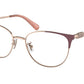 Coach HC5148 Cat Eye Eyeglasses  9419-SHINY ROSE GOLD / LIGHT EGGPLA 54-17-140 - Color Map multi