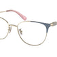 Coach HC5148 Cat Eye Eyeglasses  9420-SHINY LIGHT GOLD / DEEP VIOLET 54-17-140 - Color Map multi