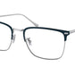 Coach HC5149T Square Eyeglasses  9001-DARK NAVY / SILVER 56-19-145 - Color Map blue