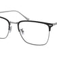 Coach HC5149T Square Eyeglasses  9004-BLACK / GUNMETAL 56-19-145 - Color Map black