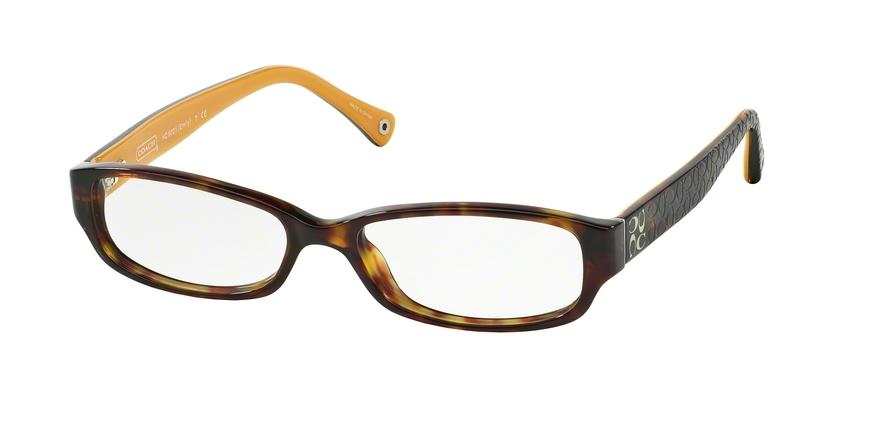Coach EMILY HC6001 Rectangle Eyeglasses  5055-DARK TORTOISE 50-15-135 - Color Map havana