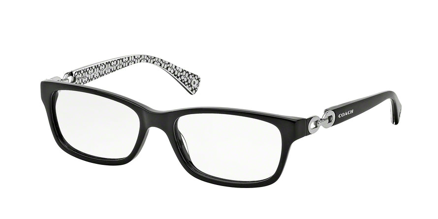 Coach FANNIE HC6052 Rectangle Eyeglasses  5214-BLACK 54-16-135 - Color Map black
