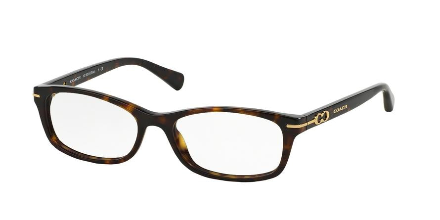 Coach ELISE (F) HC6054F Rectangle Eyeglasses  5001-DARK TORTOISE 54-16-135 - Color Map havana