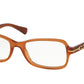 Coach LAUREL HC6055 Butterfly Eyeglasses  5251-MILKY SADDLE 52-17-135 - Color Map orange