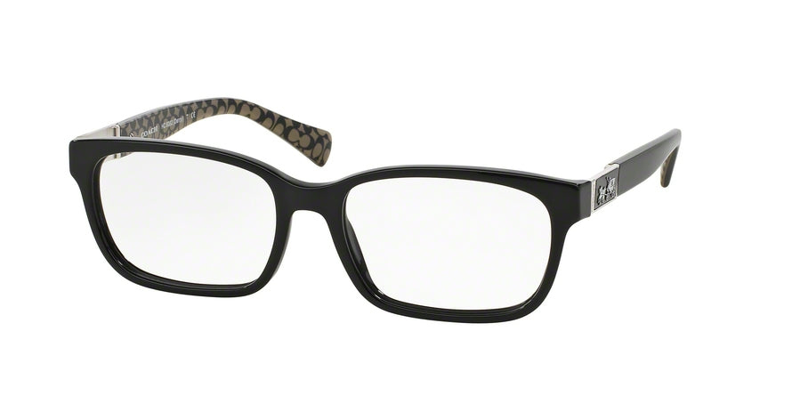 Coach DARCY HC6062 Square Eyeglasses  5261-BLACK/BLACK MILITARY SIG C 53-16-135 - Color Map black