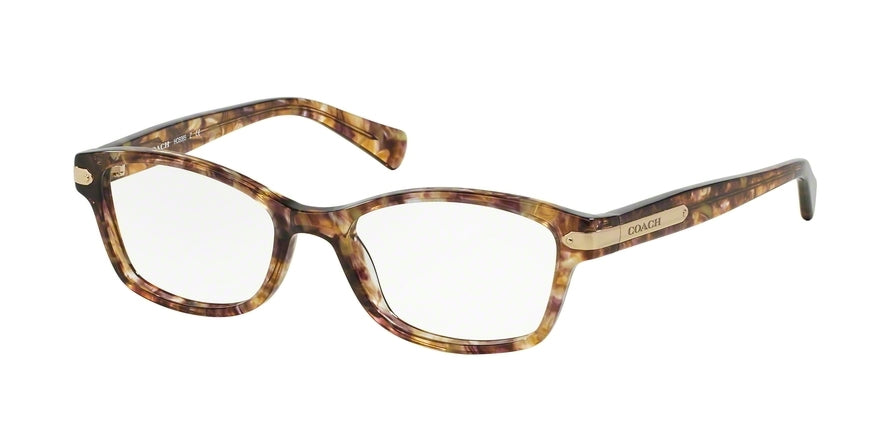 Coach HC6065 Rectangle Eyeglasses  5287-LIGHT BROWN CONFETTI TORTOISE 51-17-135 - Color Map multi