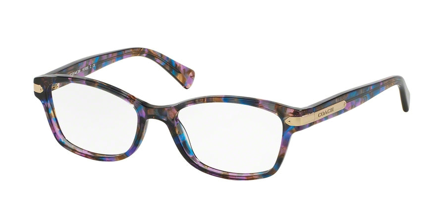 Coach HC6065 Rectangle Eyeglasses  5288-PURPLE CONFETTI TORTOISE 51-17-135 - Color Map multi