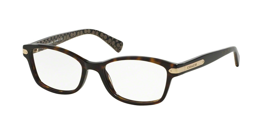 Coach HC6065 Rectangle Eyeglasses  5291-DARK TORTOISE 51-17-135 - Color Map havana