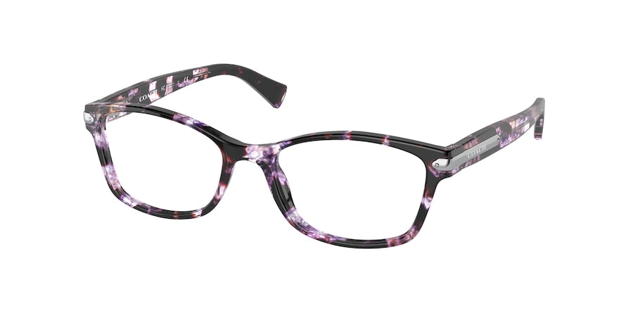 Coach HC6065 Rectangle Eyeglasses  5548-PURPLE TORTOISE 51-17-135 - Color Map purple/reddish