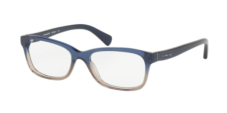 Coach HC6089 Rectangle Eyeglasses  5474-BLUE BEIGE GLITTER GRADIENT 51-16-135 - Color Map blue