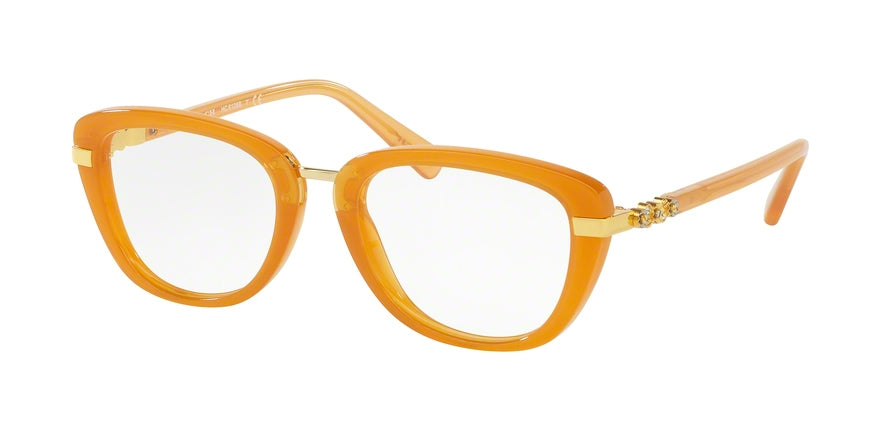 Coach HC6106B Square Eyeglasses  5455-AMBER GOLD 50-19-135 - Color Map orange