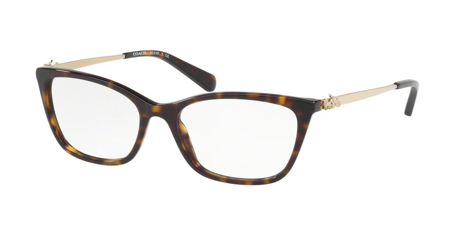 Coach HC6107 Rectangle Eyeglasses  5485-DARK TORTOISE 54-17-140 - Color Map havana