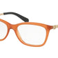 Coach HC6114F Rectangle Eyeglasses  5502-AMBER 53-16-140 - Color Map amber