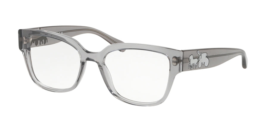 Coach HC6126F Square Eyeglasses  5172-GREY TRANS 52-18-140 - Color Map grey