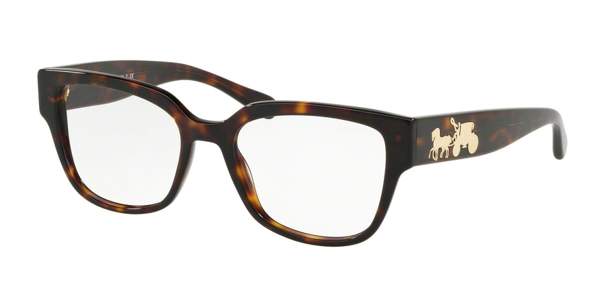 Coach HC6126F Square Eyeglasses  5417-DARK TORT 52-18-140 - Color Map tortoise
