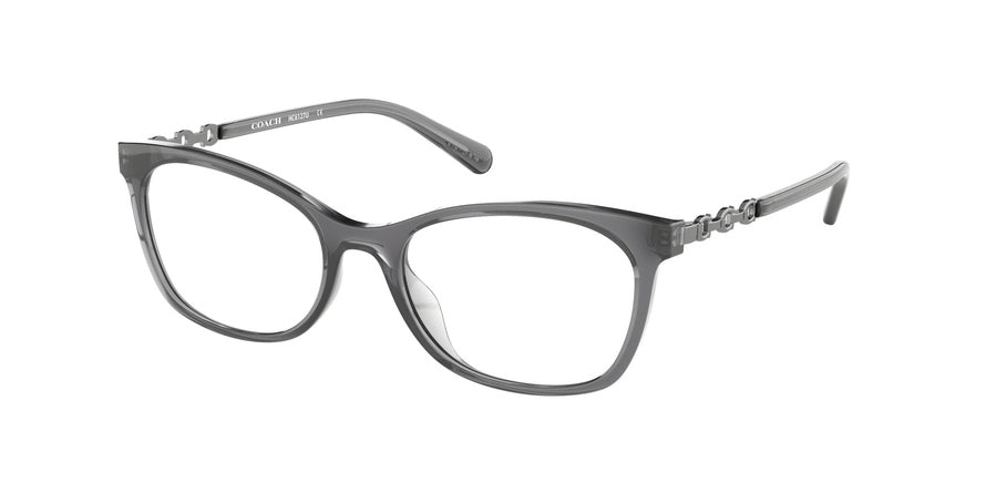 Coach HC6127U Rectangle Eyeglasses  5537-TRANSPARENT GREY 51-17-140 - Color Map grey
