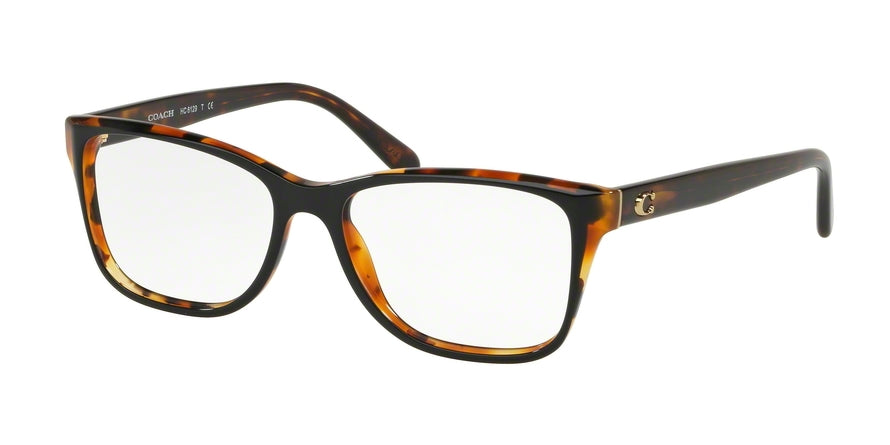 Coach HC6129 Rectangle Eyeglasses  5446-BLACK TORTOISE LAMINATE 54-16-140 - Color Map black