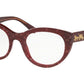 Coach HC6132F Oval Eyeglasses  5545-BURGUNDY GLITTER SIG C FACING 52-19-140 - Color Map burgundy