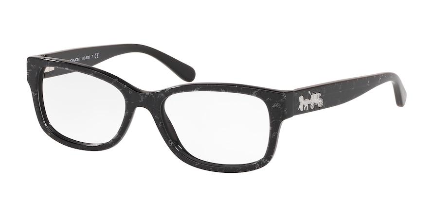 Coach HC6133F Rectangle Eyeglasses  5572-BLACK GLITTER SIGNATURE C 54-16-140 - Color Map black
