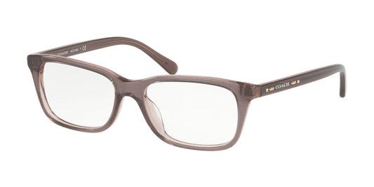 Coach HC6136U Rectangle Eyeglasses  5447-TRANSPARENT GLITTER GREY 53-16-140 - Color Map grey