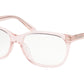 Coach HC6139U Pillow Eyeglasses  5556-TRANSPARENT PINK 53-15-140 - Color Map pink