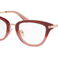 Coach HC6141 Cat Eye Eyeglasses  5551-BURGUNDY PINK GLITTER GRADIENT 51-20-140 - Color Map bordeaux