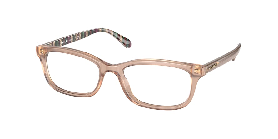 Coach HC6174 Rectangle Eyeglasses  5523-MILKY PINK CHAMPAGNE 52-17-140 - Color Map light brown
