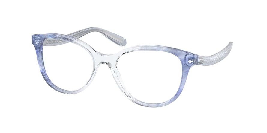 Coach HC6177F Round Eyeglasses  5655-TRANSPARENT BLUE OMBRE 55-17-140 - Color Map blue