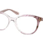 Coach HC6177F Round Eyeglasses  5656-TRANSPARENT PINK OMBRE 55-17-140 - Color Map pink