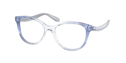 Coach HC6177 Round Eyeglasses  5655-TRANSPARENT BLUE OMBRE 52-17-140 - Color Map blue