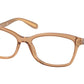 Coach HC6181 Rectangle Eyeglasses  5654-TRANSPARENT BROWN 54-17-140 - Color Map brown